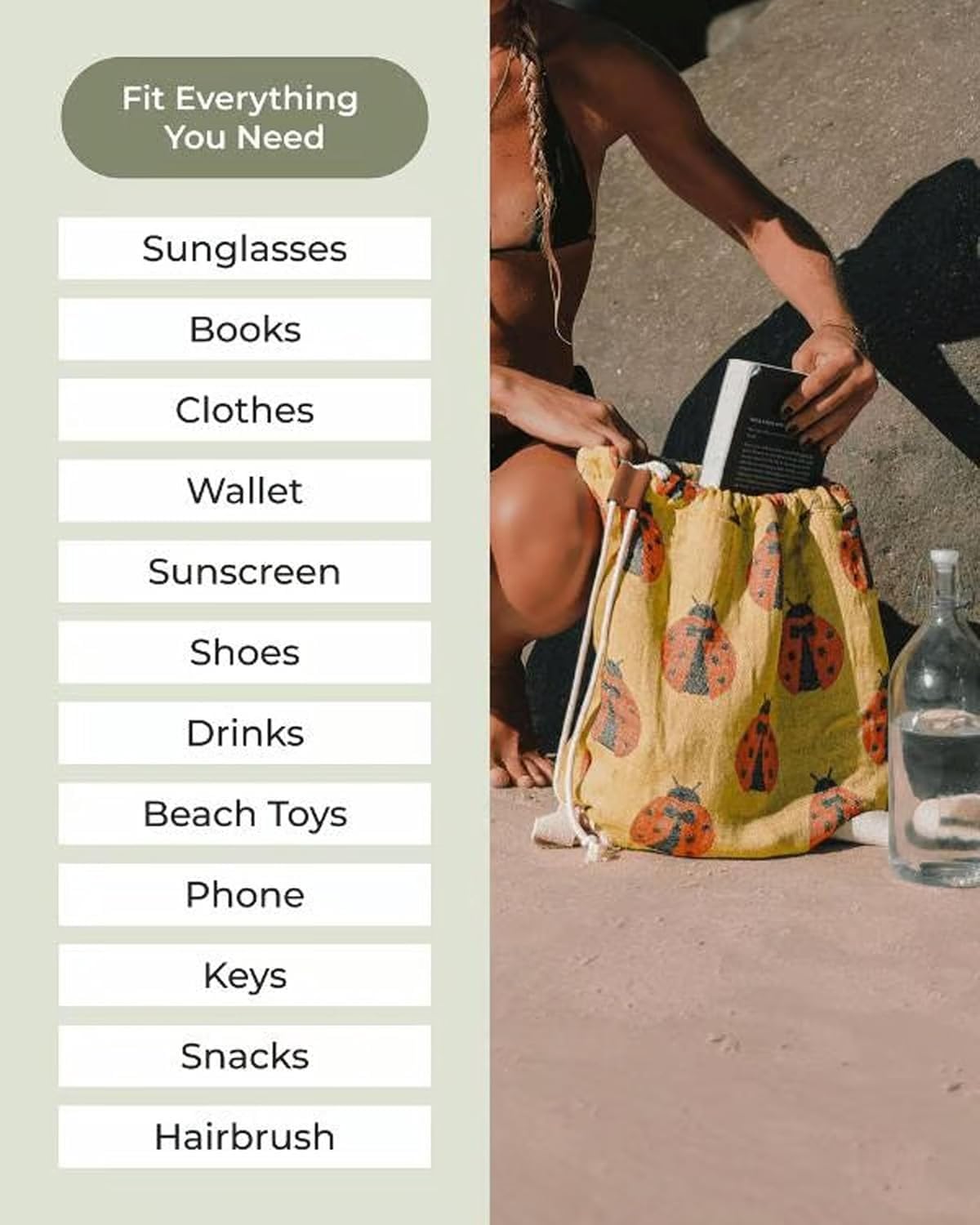 2-in-1 Beach Towel Backpack – Single Towel Bag