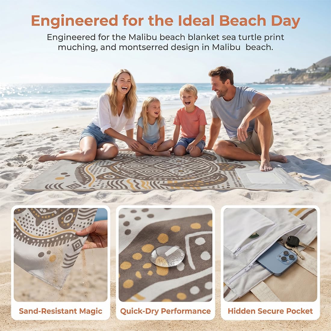 2-in-1 Beach Towel Backpack – Single Towel Bag