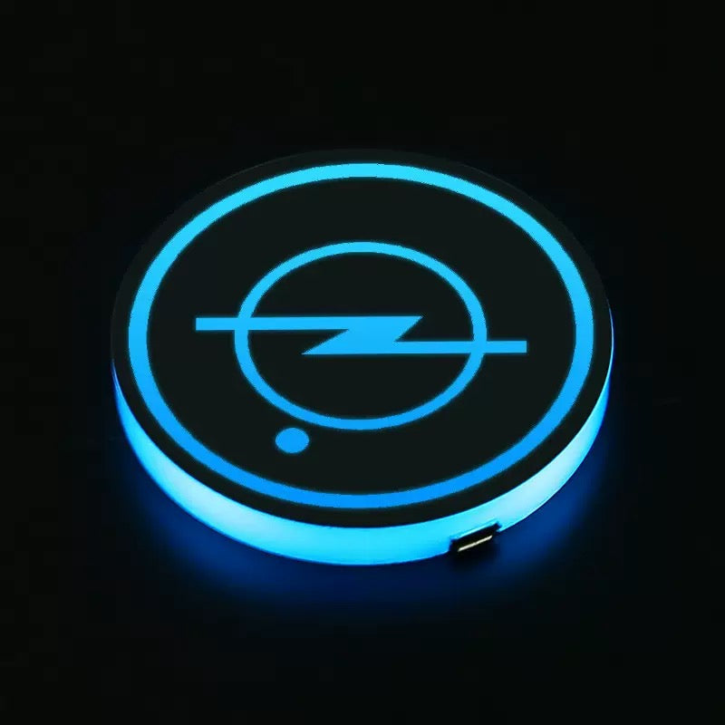 RGB LED Car Cup Coasters – 7-Color USB Rechargeable Car Cup Holder Lights