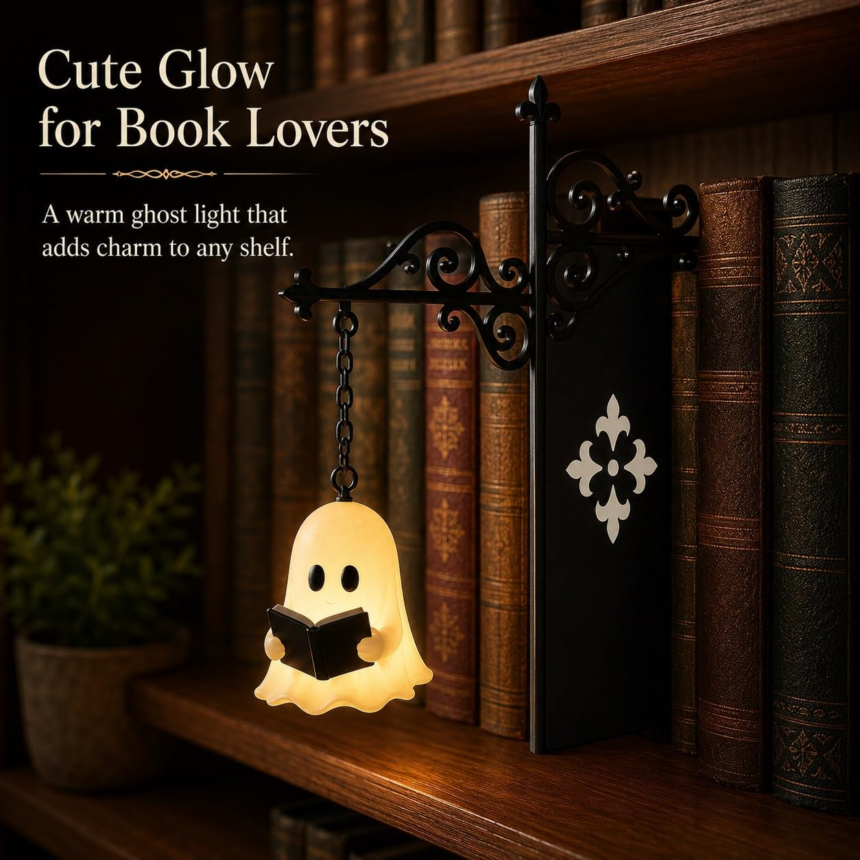 Library Lantern-Decorative Bookshelf Lighting, Miniature Hanging Shelf Lamp, Warm LED Nightlight, Reading Nook Literary Decor,Halloween decorations
