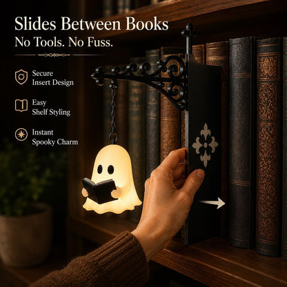 Library Lantern-Decorative Bookshelf Lighting, Miniature Hanging Shelf Lamp, Warm LED Nightlight, Reading Nook Literary Decor,Halloween decorations