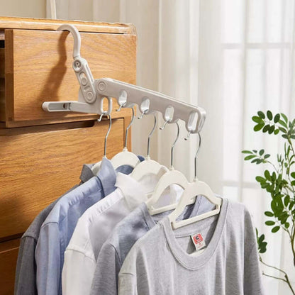 🧥📦 Foldable clothes hanger – 5 hooks, space-saving, perfect for travel!