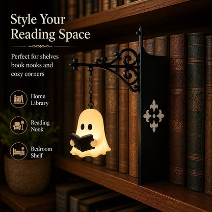 Library Lantern-Decorative Bookshelf Lighting, Miniature Hanging Shelf Lamp, Warm LED Nightlight, Reading Nook Literary Decor,Halloween decorations