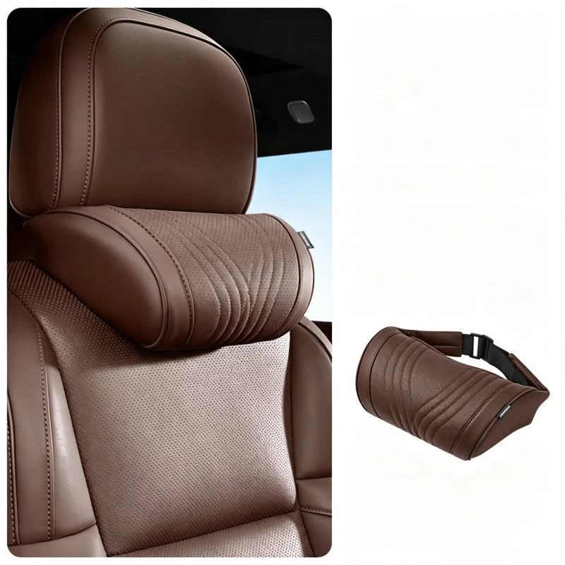 🚗💤 Relieve DrivingFatigue! UniversalMemory Foam CarHeadrest Neck Pillow,Ergonomic Support AutoNeck Cushion for LongRoad Trips