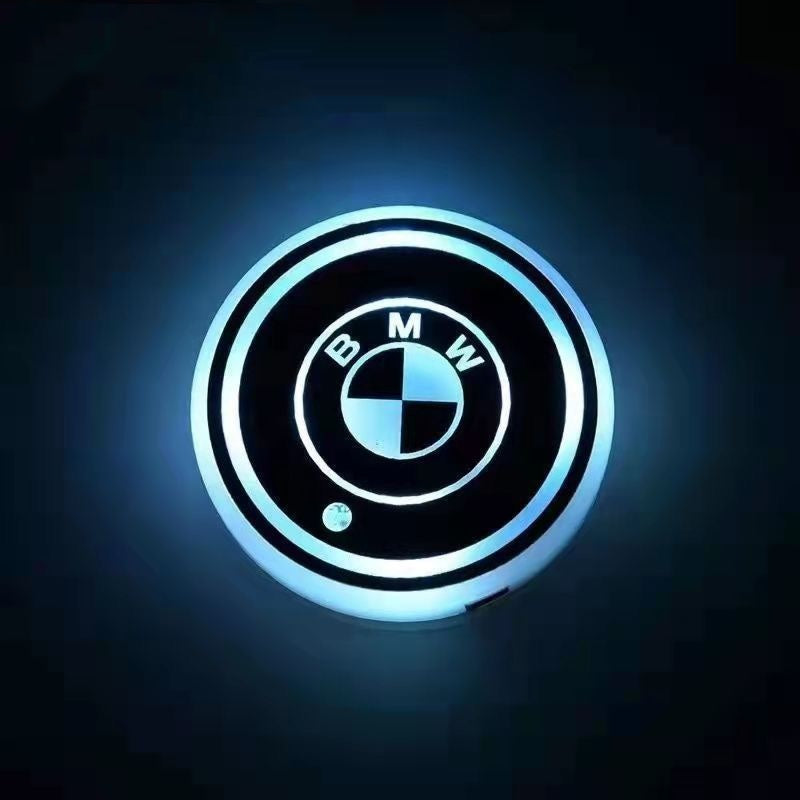 RGB LED Car Cup Coasters – 7-Color USB Rechargeable Car Cup Holder Lights