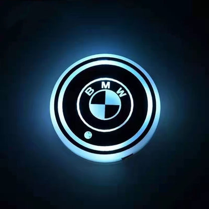 RGB LED Car Cup Coasters – 7-Color USB Rechargeable Car Cup Holder Lights
