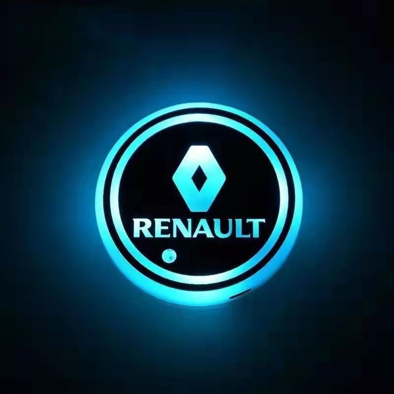 RGB LED Car Cup Coasters – 7-Color USB Rechargeable Car Cup Holder Lights