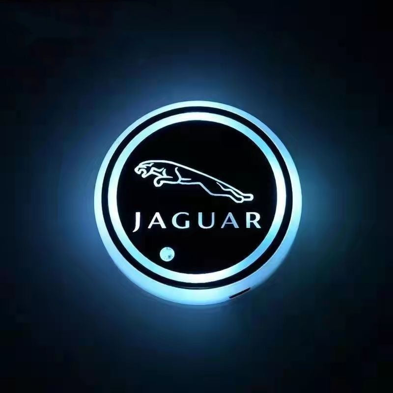 RGB LED Car Cup Coasters – 7-Color USB Rechargeable Car Cup Holder Lights