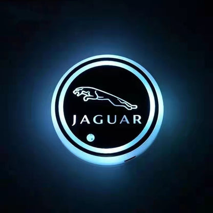 RGB LED Car Cup Coasters – 7-Color USB Rechargeable Car Cup Holder Lights