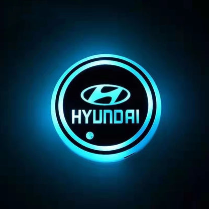 RGB LED Car Cup Coasters – 7-Color USB Rechargeable Car Cup Holder Lights