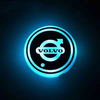 RGB LED Car Cup Coasters – 7-Color USB Rechargeable Car Cup Holder Lights