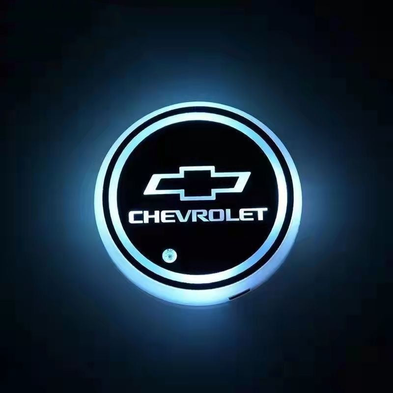 RGB LED Car Cup Coasters – 7-Color USB Rechargeable Car Cup Holder Lights
