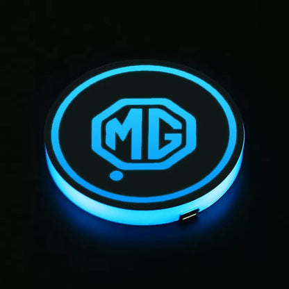 RGB LED Car Cup Coasters – 7-Color USB Rechargeable Car Cup Holder Lights