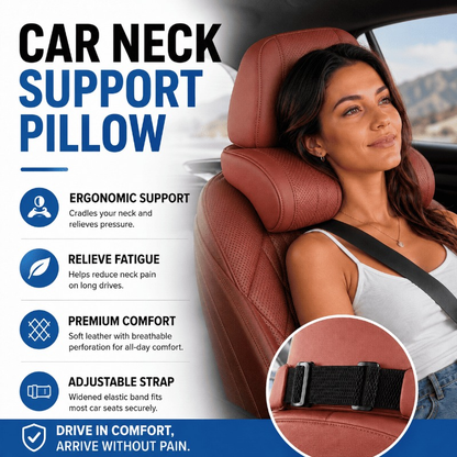 🚗💤 Relieve DrivingFatigue! UniversalMemory Foam CarHeadrest Neck Pillow,Ergonomic Support AutoNeck Cushion for LongRoad Trips