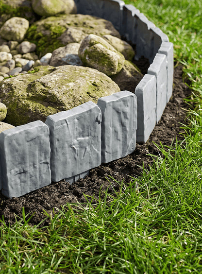 10-Piece Stone-Look Decorative Garden Edging Set