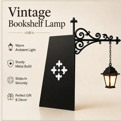 Library Lantern-Decorative Bookshelf Lighting, Miniature Hanging Shelf Lamp, Warm LED Nightlight, Reading Nook Literary Decor,Halloween decorations