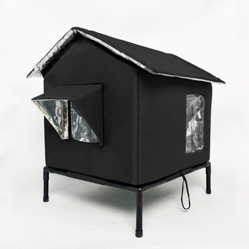 🐱 LIMITED-TIME 50% OFF! All-Weather Elevated Outdoor Cat House – Waterproof, Thermal Lining, Foldable✨