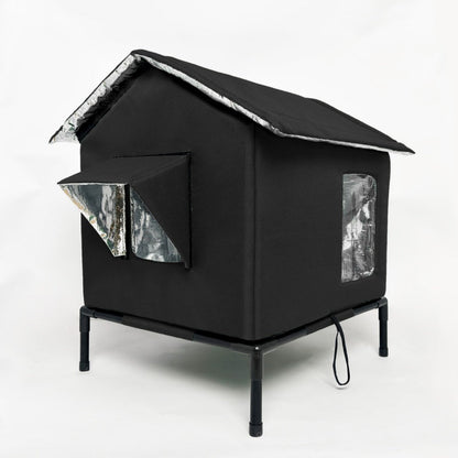 🐱 LIMITED-TIME 50% OFF! All-Weather Elevated Outdoor Cat House – Waterproof, Thermal Lining, Foldable✨