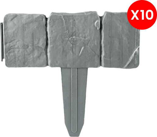 10-Piece Stone-Look Decorative Garden Edging Set