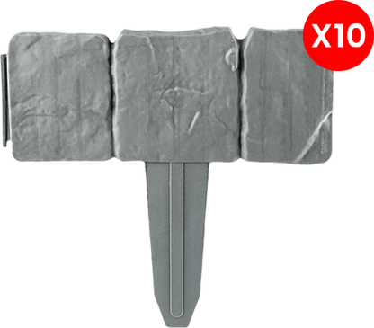 10-Piece Stone-Look Decorative Garden Edging Set