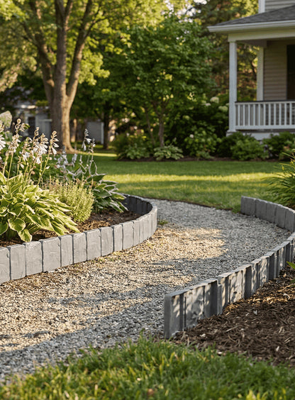 10-Piece Stone-Look Decorative Garden Edging Set