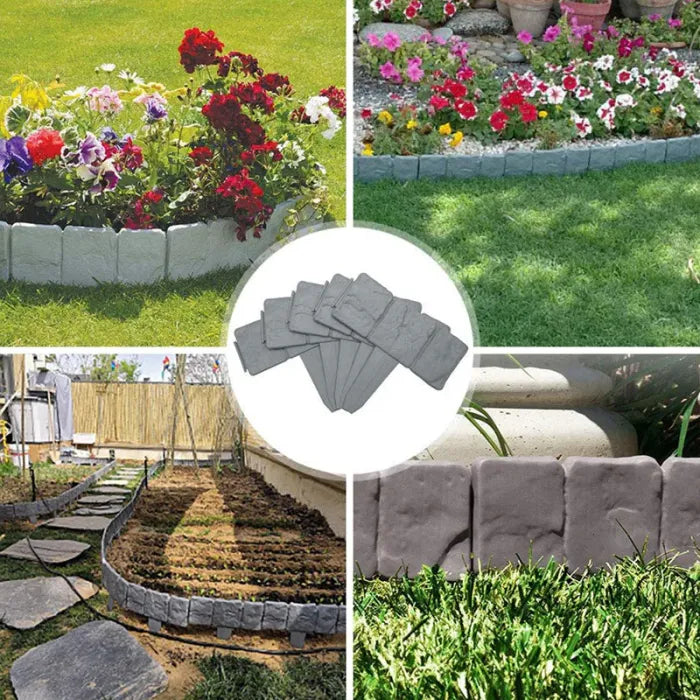 10-Piece Stone-Look Decorative Garden Edging Set
