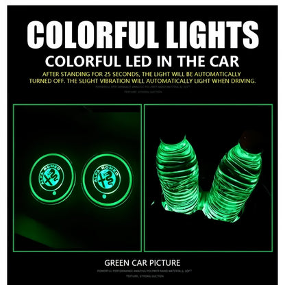 RGB LED Car Cup Coasters – 7-Color USB Rechargeable Car Cup Holder Lights